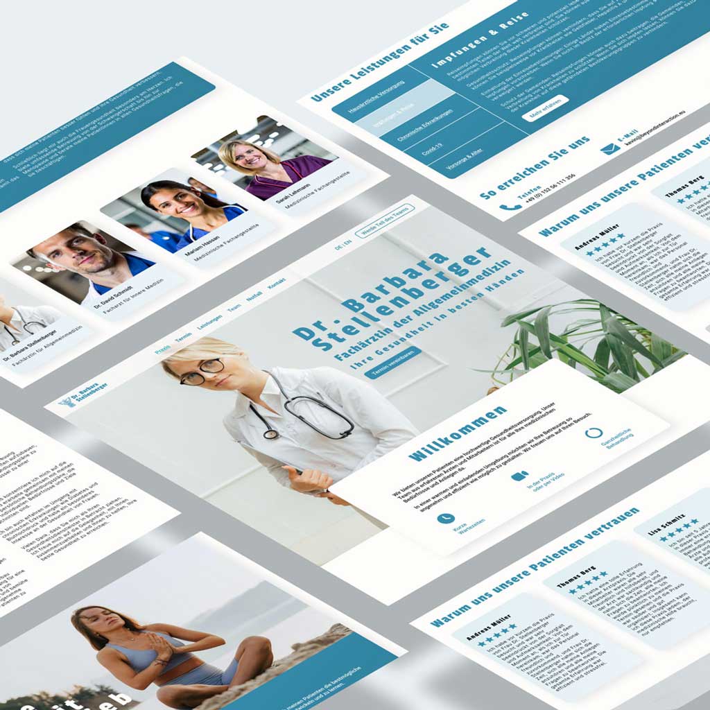 Web Design für deutschsprachigen Arzt